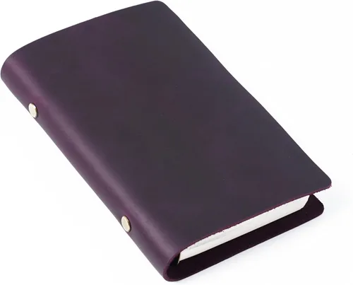 Miniatura 7 de Cuaderno de carpeta de cuero, 8.5 x 11 pulgadas (negro, A5-no personalizado)