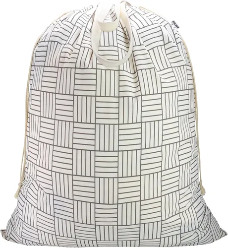 Miniatura 24 de Bolsa de Lona para Ropa Sucia de 33" x 35", Bolsa de Lavandería de Algodón Grueso con Asas y Cordón, Extra Grande de Servicio Pesado Lavable, Forro