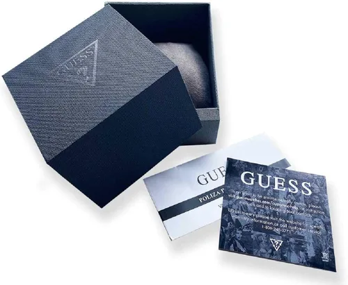 Miniatura 6 de Guess Reloj acentuado de cristal de 1.417in, plateado