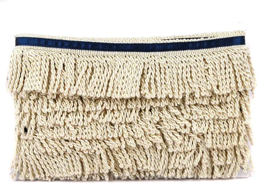 Miniatura 4 de Ribete de Flecos de Lingotes y Adornos 5/10 Yardas X 2.5 Pulgadas de Tela para Costura DIY Decoración para Ropa Flecos Hebreos Dorados con Cinta Azul