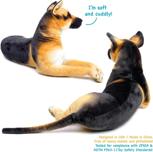 Miniatura 5 de TigerHart Hilde The German Shepherd - Perro de peluche grande de 34 pulgadas (medida de cola no incluida)