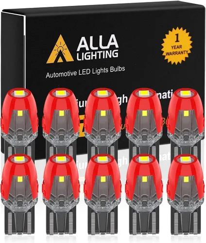 Miniatura 8 de Alla Lighting Bombillas LED T10 168 194 en miniatura, licencia de 12 V, mapa, cúpula, maletero, cortesía de escalones, luces interiores de puerta