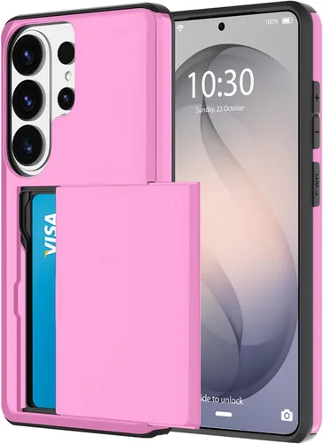 Miniatura 125 de Funda tipo cartera para Samsung Galaxy S22 Ultra con 4 ranuras para tarjetas de crédito a prueba de golpes, funda híbrida de protección reforzada