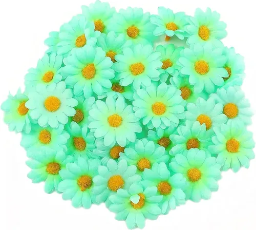 Miniatura 18 de 100 cabezas de girasol de seda de 1.969 in, 2 pulgadas, decoración de boda, corona de regalo, álbum de recortes, manualidades, fiesta, festival