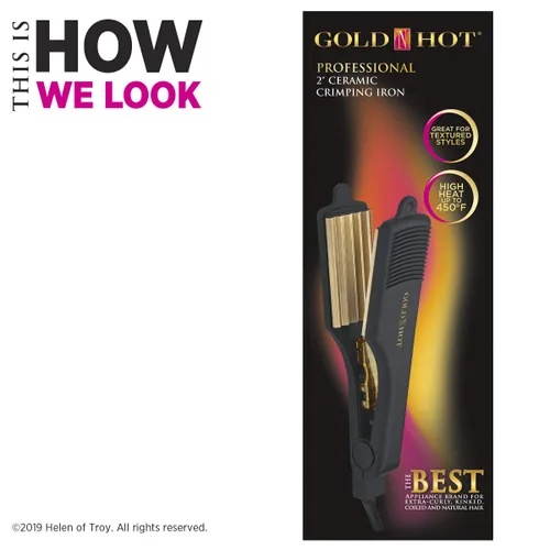 Miniatura 7 de Alisador de pelo Gold 'n' Hot, 2 pulgadas.