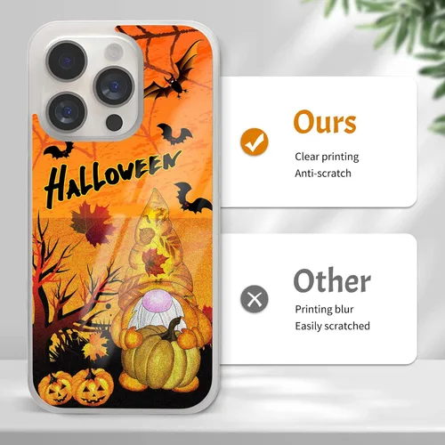 Miniatura 5 de Fundas divertidas para teléfono con diseño de calabazas de Halloween, color naranja, para mujeres y niñas, regalos para iPhone 11, 12, 13, 14, 15