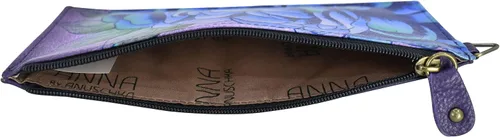 Miniatura 3 de Cartera Anna by Anuschka organizadora, de cuero auténtico, cinco espacios de tarjetas de crédito, para mujer