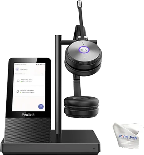 Yealink WH66 Teams - Auriculares DECT certificados por equipos, se conectan al escritorio, PC/Mac, softphones - Funciona con equipos, Zoom,
