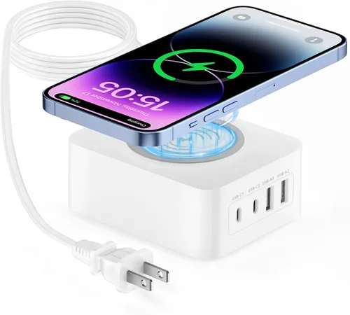 Estación de carga de 60 W, cargador inalámbrico Motorola para Motorola razr 2024, razr plus 2024, razr 2023, Edge 2024, Edge 2023, Moto G Power