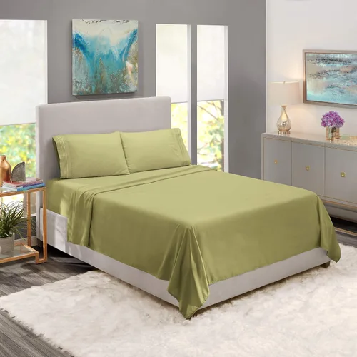 Miniatura 8 de Solo sábana encimera – 1 sábana encimera lisa al tacto de calidad de hotel, 100% algodón, ajuste perfecto para camas individuales de gran
