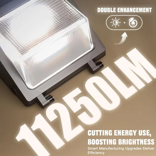 Miniatura 4 de Paquete de luz LED de pared de 75/65/50 W con sensor de atardecer a amanecer, 11250 LM 6000/5000/4000K LED de seguridad de inundación, luces