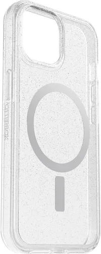 Miniatura 4 de OtterBox Funda transparente para iPhone 15, iPhone 14 y iPhone 13 Symmetry Series - Stardust (transparente/plateado), se acopla a MagSafe, ultra