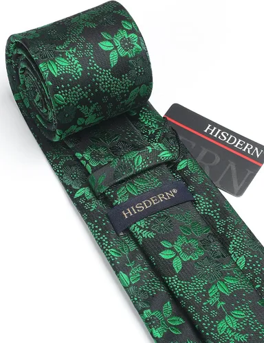 Miniatura 55 de Corbatas florales tejidas clásicas para hombre, corbata cuadrada de bolsillo, corbatas formales para hombres, boda con pañuelo