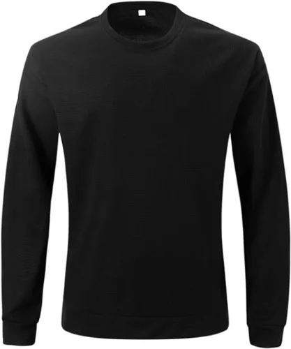 Miniatura 2 de Basics Mens T-Shirts Tops Round Neck Long Sleeve Pullover Blouses Bottoming Solid Shirt Tees Home Classic Clothing