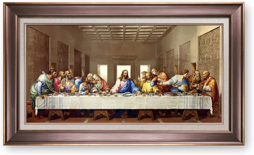 Miniatura 46 de A&T ARTWORK La Última Cena de Leonardo Da Vinci Las reproducciones de arte clásico mundial, impresiones de lienzo Giclee, arte de pared