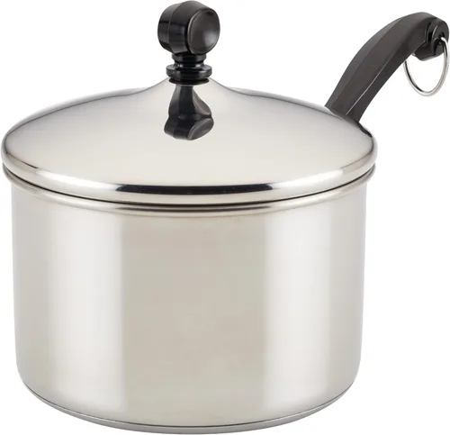 Miniatura 13 de Farberware Tapa clásica de acero inoxidable para freír, Sartén para saltear (2.75 cuartos de galón), Plateado