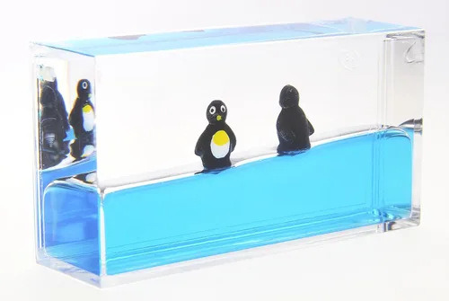 Miniatura 3 de PowerTRC Pisapapeles de pingüino líquido Juguete calmante y relajante Juguetes para autismo Juguetes de escritorio