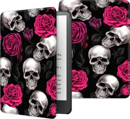 Miniatura 72 de Funda para Kindle básico de 6 pulgadas (11.ª generación), múltiples ángulos, piel sintética, delgada, con función de encendido y apagado automático