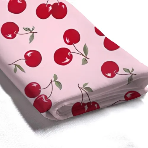 Miniatura 5 de KOMIKU Juego de cortina de ducha estética de frutas con diseño floral de cereza rosa, decoración de baño de frutas de verano, de poliéster, lona
