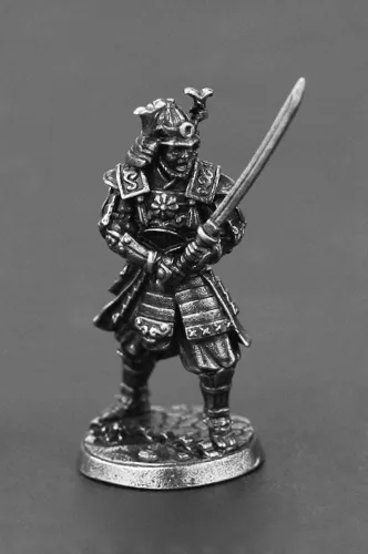Miniatura 4 de Modelo Samurai de aleación, juguete antiguo modelo mini guerrero, juegos de mesa de estilo japonés y decoración de ajedrez manual militar, muñeca
