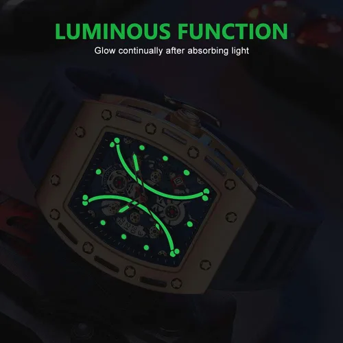 Miniatura 4 de MF MINI FOCUS Watch Wristwatch Fashion Hollow Big Dial Luminous Waterproof Sport Analog Quartz Business Mens Watches Silicon Strap Dress Watch