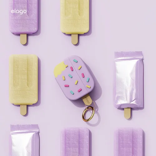 Miniatura 9 de elago Funda de Helado Compatible con AirPods Pro 3 - Funda de Protección Completa - Incluye Mosquetón, Soporta Carga Inalámbrica, Protección Total