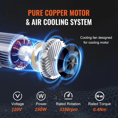 Miniatura 5 de VEVOR Polipasto eléctrico de cadena, capacidad de carga de 330 libras, altura de elevación de 10 pies, velocidad de 10 pies/min, 120 V, grúa