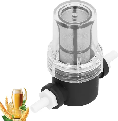 Filtro de cerveza en línea, filtro de agua de 100 mallas de 150 micrones, dispositivo de filtración de filtro en T de plástico, alimentación por