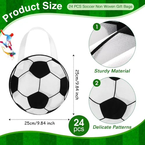 Miniatura 4 de Aoriher Juego de 194 piezas de recuerdos de fiesta de fútbol – Pulseras de silicona, mini pelotas hinchables de fútbol, llaveros de juguete, bolsas