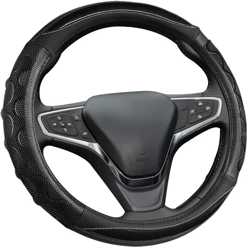 Miniatura 9 de Funda para volante GIANT PANDA para Chevy Silverado - Funda para volante de coche para Chevrolet Colorado Tahoe - Negro