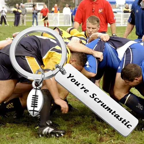 Miniatura 4 de Llavero de rugby con texto "You're Scrumtastic