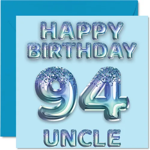 Miniatura 210 de Stuff4 Tarjeta de primer cumpleaños para niños, globo de fiesta con purpurina azul, tarjetas de feliz cumpleaños para niño de 1 año, nieto, hijo, 57