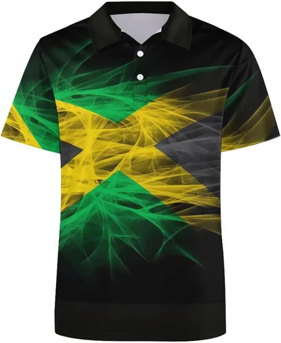 Miniatura 4 de BAIKUTOUAN Jamaica Flag - Polos de manga corta para hombre
