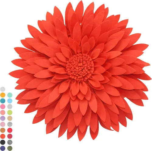 Miniatura 44 de Almohada decorativa 3D de flores de margarita, manta de girasol de 14.5 x 13 pulgadas, decoración redonda para el hogar para sofá y cama