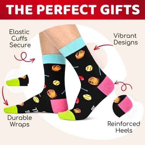 Miniatura 4 de Zmart Hombre Mujer Regalos Deportivos - Calcetines de Sóftbol, Levantamiento, Baloncesto, Béisbol, Hockey, Fútbol