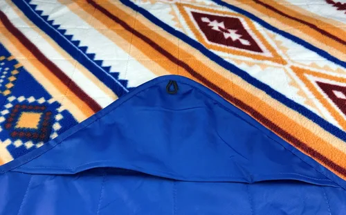 Miniatura 7 de DOWN UNDER OUTDOORS Manta grande impermeable y resistente al viento, extra gruesa de 350 GSM, forro polar acolchado, o manta de estadio de sherpa