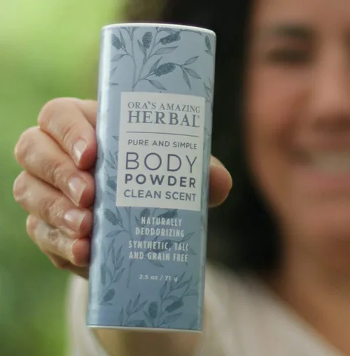 Miniatura 4 de Polvo corporal natural Ora's Amazing Herbal sin talco para mujeres, paquete variado con aceites esenciales, sin talco ni maíz, sin granos, polvo