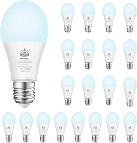 Miniatura 11 de Bombilla LED A19, bombillas LED equivalentes a 100 W, 2700 K blanco cálido, 1500 lúmenes, base E26 estándar, no regulable, bombillas superbrillantes