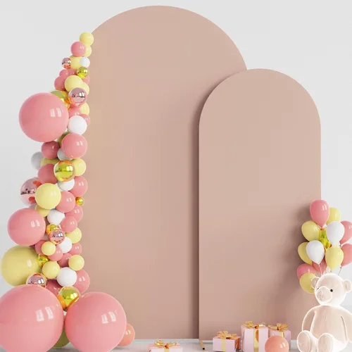 Miniatura 8 de Wokceer Cubierta de Fondo para Arco de Boda 7.2 Pies, Cubiertas Ajustadas de Spandex para Soporte de Arco de Boda de 6 Pies, Juego de 2 Cubiertas