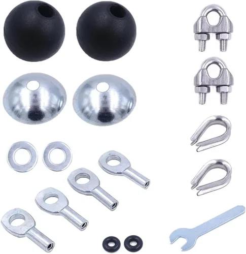 Miniatura 5 de Accesorios para máquina de gimnasio J Bryant para cable de 5mm/6mm, componentes de interfaz de parada de bola, cable de cuerda de alambre