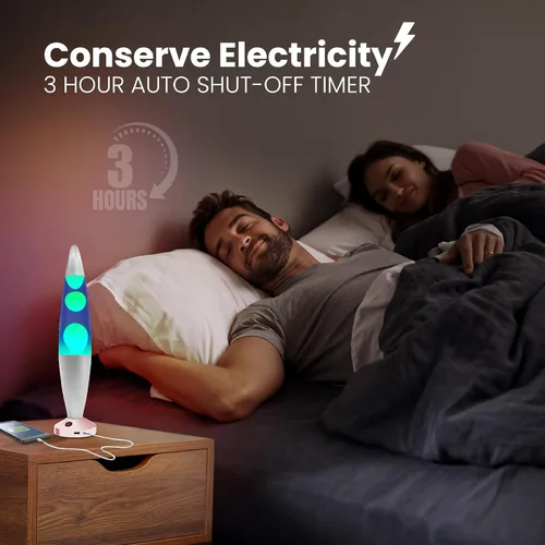 Miniatura 8 de JAMBO Hermosa lámpara de 16 pulgadas con cera, luz nocturna relajante para decoración del hogar, extra alta, lámpara de sala de estar, oficina