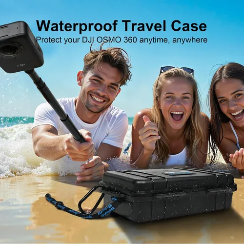 Miniatura 7 de Lekufee Estuche rígido impermeable de viaje para DJI Osmo 360, batería y otros accesorios (solo funda y bolsa)