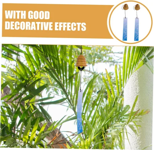 Miniatura 4 de DECHOUS 2Pcs Retro Hanging Wind Chime Pendant Wind Bell Outdoor Garden Courtyard Patio Decor with Relaxing Sound