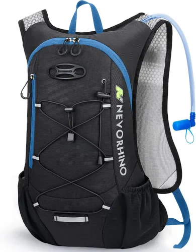 Miniatura 20 de Mochila ligera de hidratación, mochila para correr con bolsa de agua de 2L, mochila de hidratación Hydro para ciclismo, senderismo, apta