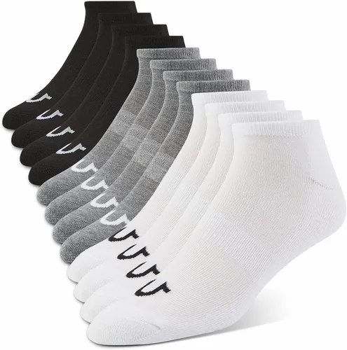 Miniatura 2 de True Religion Calcetines invisibles de corte bajo para hombre, 6 y 12 pares de calcetines deportivos de primera calidad, talla de zapato 8-12