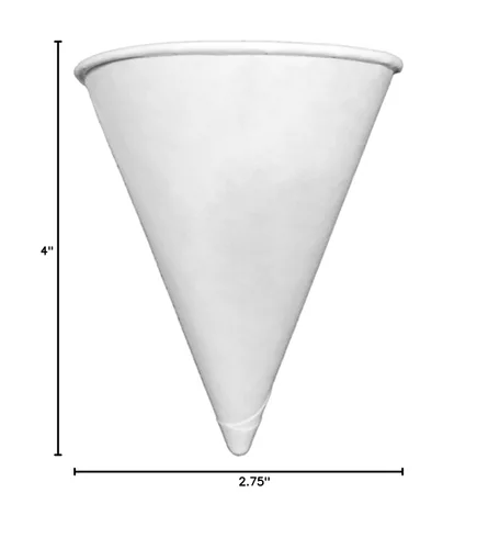 Miniatura 6 de MC Distributors - Paquete de taza y dispensador de cono Genpak compostable de 4.5 onzas, paquete de 4 vasos de agua con cono de papel y tubo