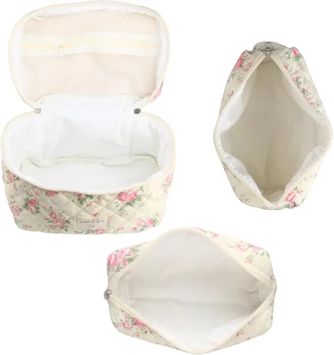 Miniatura 5 de NATINSA Bonita bolsa de maquillaje para mujer (2 unidades), bolsas de cosméticos de viaje, bolsa organizadora de artículos de tocador con diseño 21