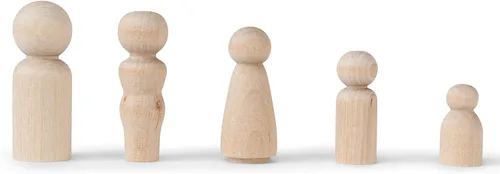 Miniatura 4 de Cuerpos de muñeca sin terminar, de madera de abedul y madera de arce, set de artista para pintar y personalizar figuras, ideal para manualidades