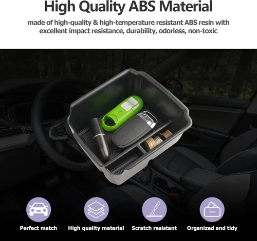 Miniatura 3 de Accesorios interiores para VW Taos 2024 2025, Tiguan 2018-2025 y Taos 2022-2025 organizador de consola central con reposabrazos, organizador