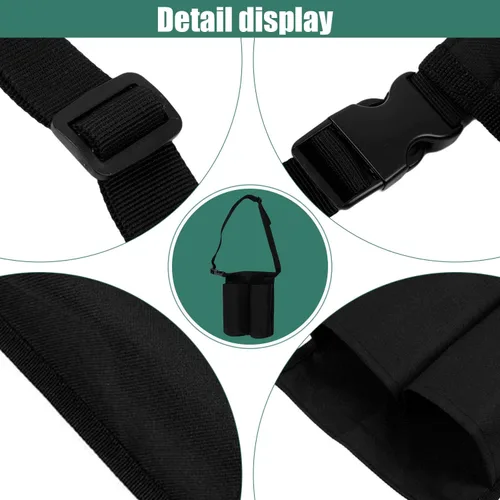 Miniatura 4 de Pacify Funda de masaje con 2 bolsillos, bolsa de botella de aceite ajustable para loción de masaje para terapeuta